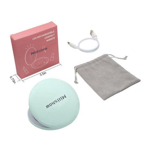 Portable Travel Mirror with LED Light,1x/10x Magnification Compact Mirror, 2-Sided Illuminated Folding Round Mirror - Toytexx Portable Travel Mirror with LED Light,1x/10x Magnification Compact Mirror, 2-Sided Illuminated Folding Round Mirror - Toytexx